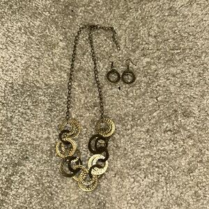 Matching necklace and earrings